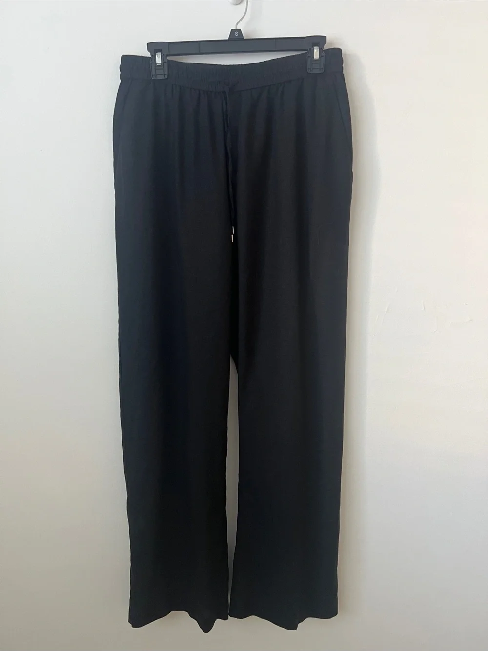 Zara Men's Black Wide-Leg Elastic Waist Joggers